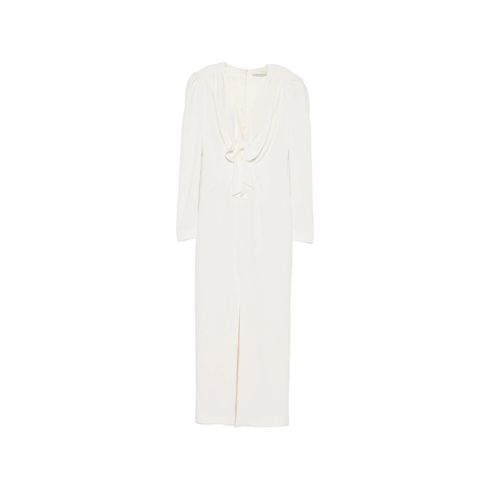 Alessandra Rich Bow-detail Puff-shoulder Dress