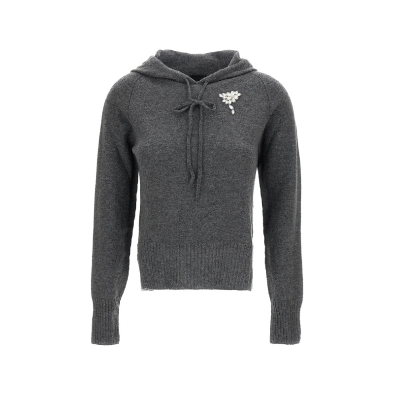 Simone Rocha Embellished Cashmere Hoodie