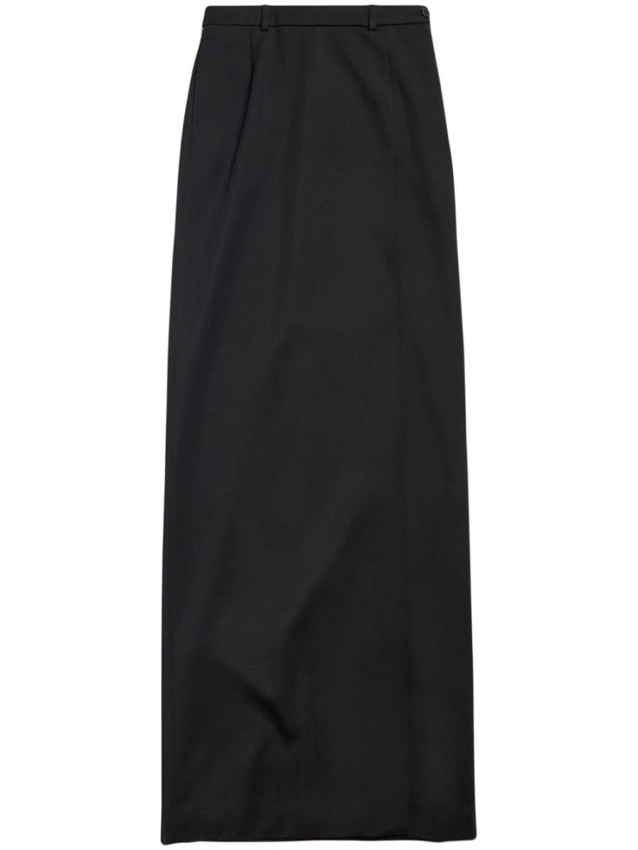 slit tailored maxi skirt