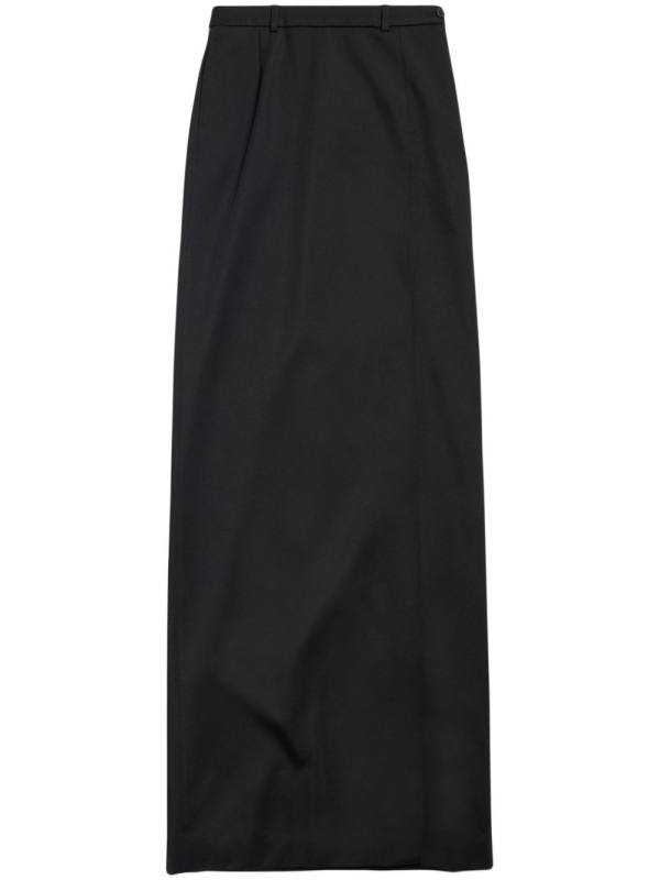 slit tailored maxi skirt