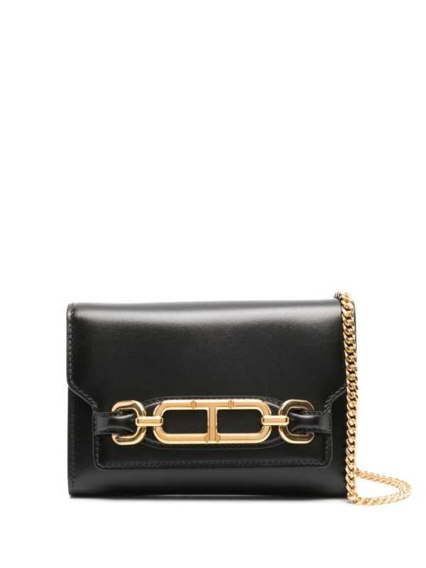 logo-plaque clutch bag