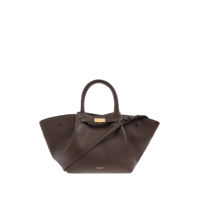 Demellier Midi New York Grained Leather Tote Bag