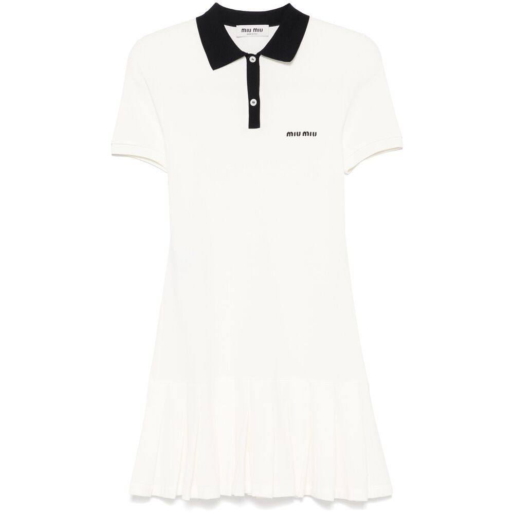 Miu Miu Logo-embroidered Mini Dress