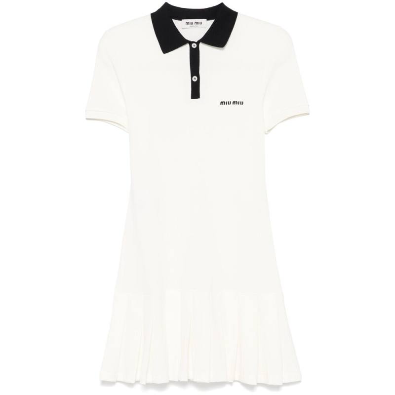 Miu Miu Logo-embroidered Mini Dress