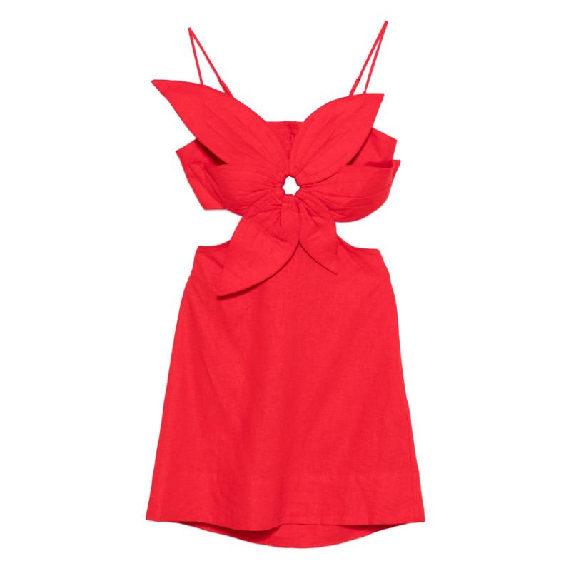 Farm Rio Flower Cut-out Mini Dress