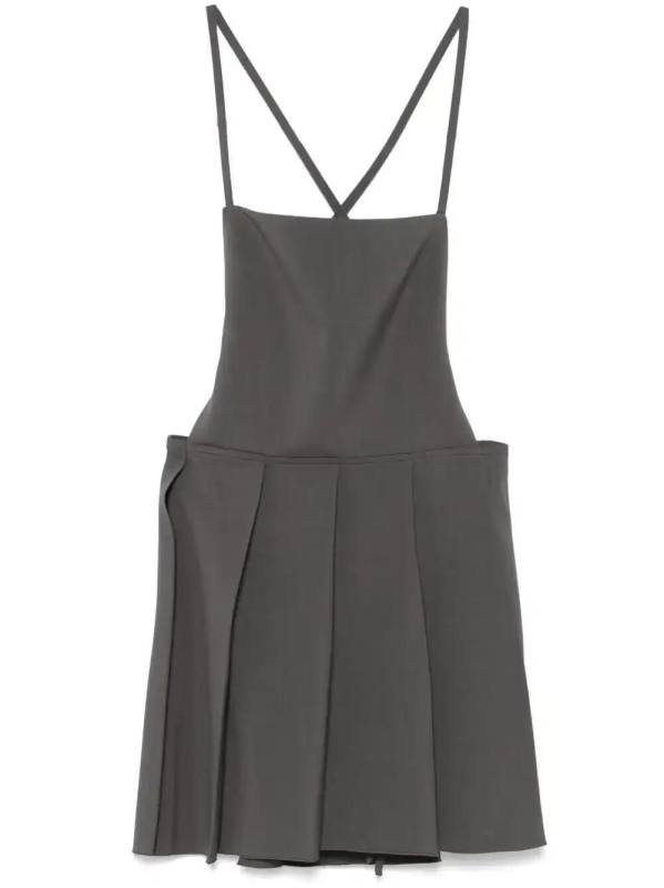 pleated mini dress