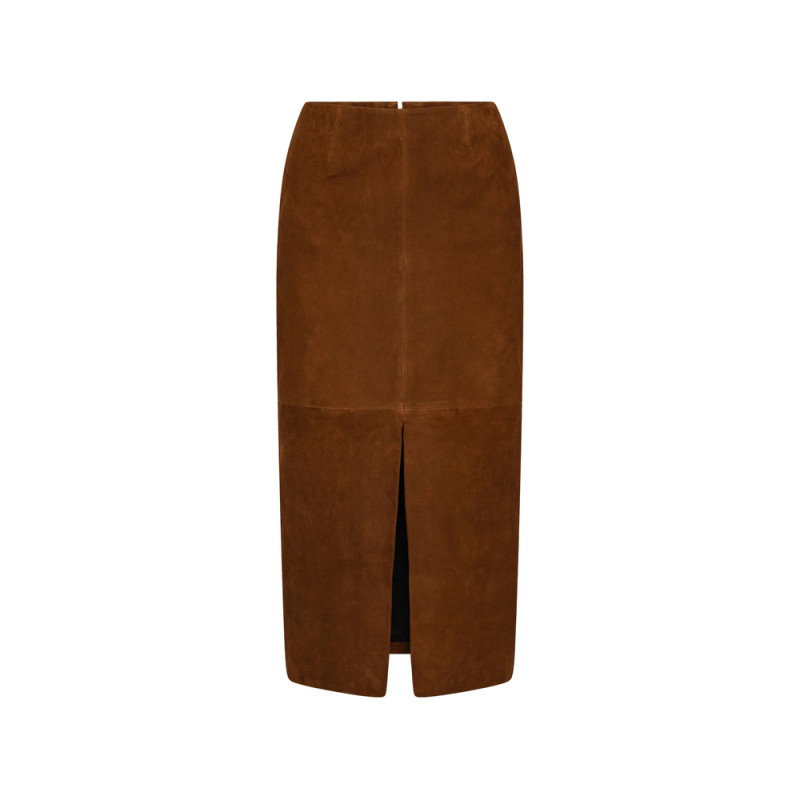 Rotate Suede Midi Pencil Skirt