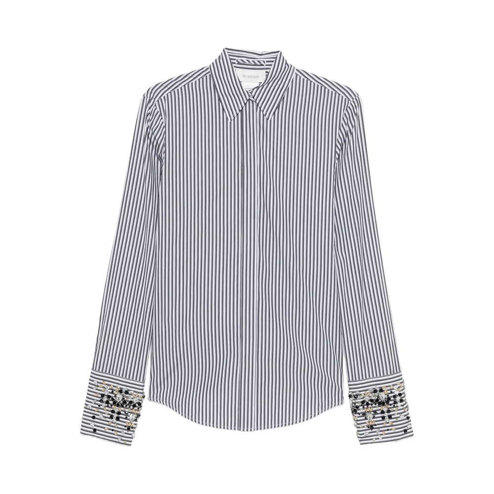 Sportmax Embellished Striped Shirt