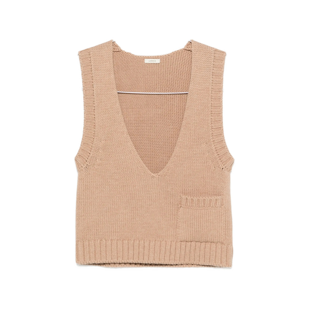 Lamrons V-neck Ribbed-knit Vest