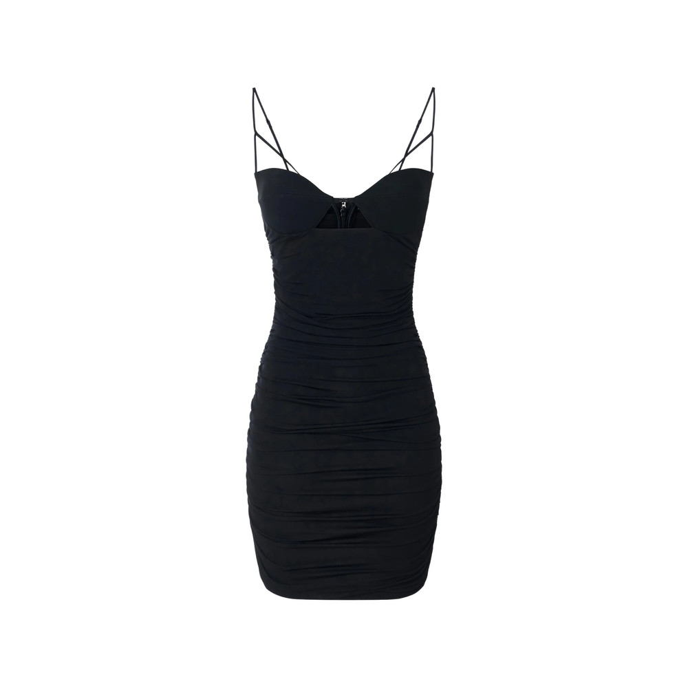 Elisabetta Franchi Mini Dress In Crêpe Jersey Fabric With Draping