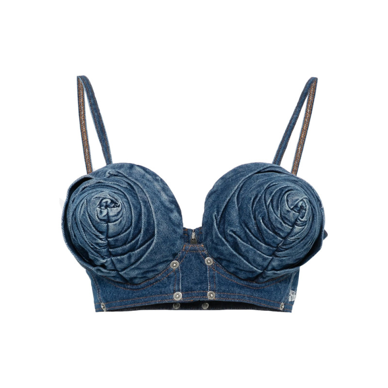 Jean Paul Gaultier Denim Crop Top
