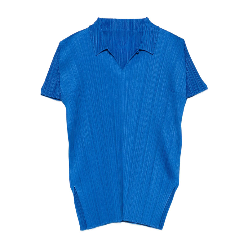 Pleats Please Pleated Buttoned Top