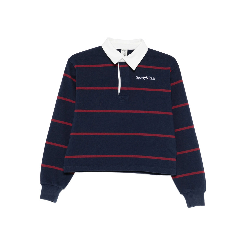 Sporty & Rich Striped Polo Top