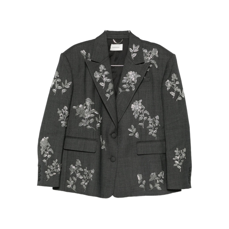 Markgong Floral-embellished Button Jacket