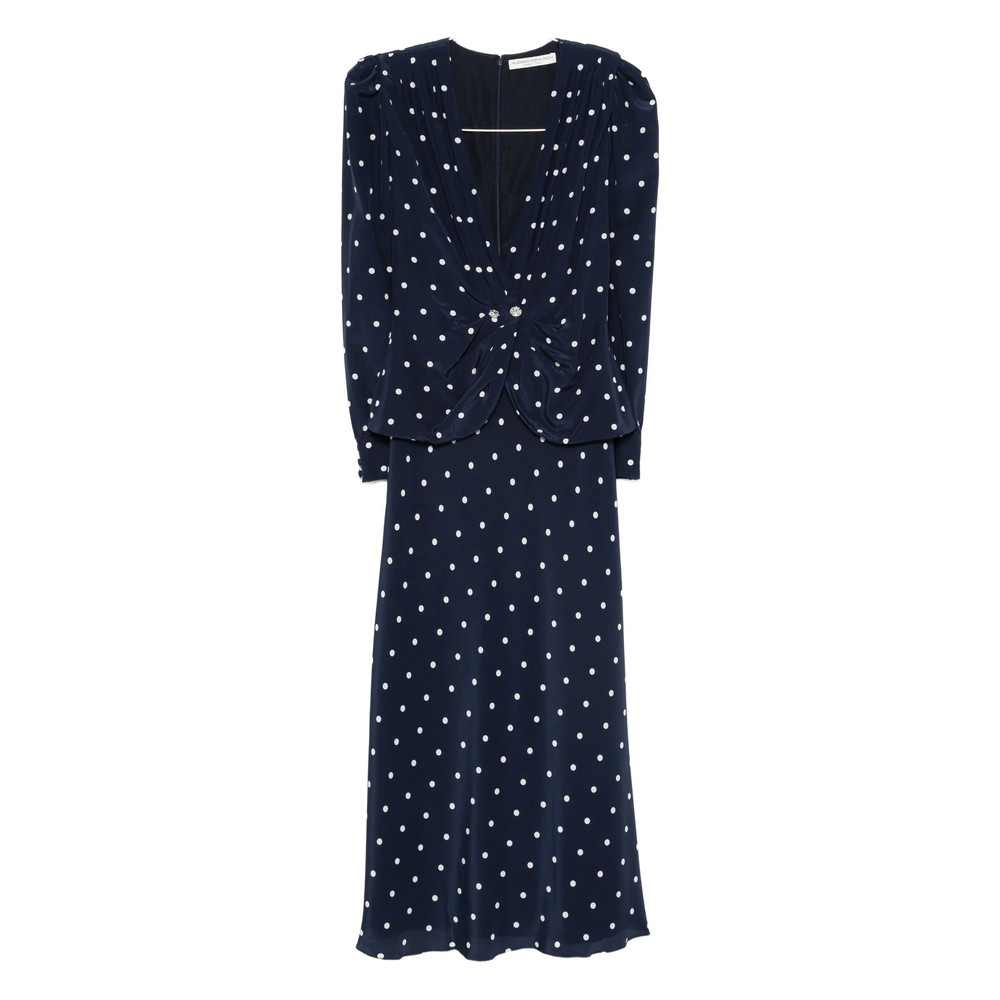 Alessandra Rich Polka Dot-print Midi Dress
