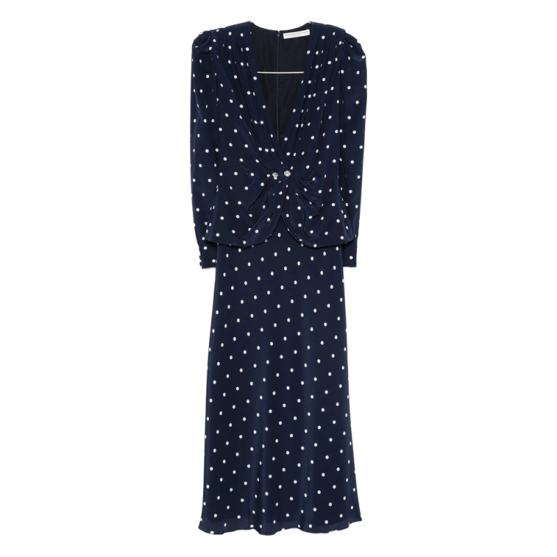 Alessandra Rich Polka Dot-print Midi Dress