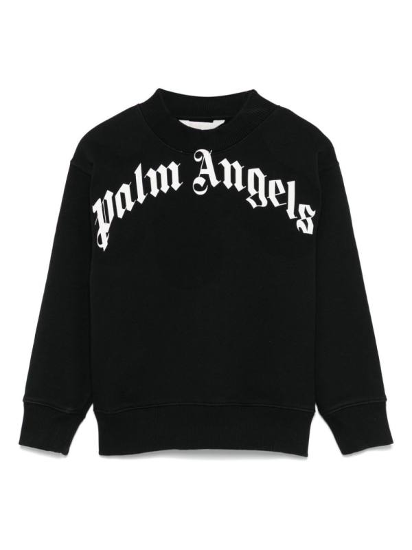 curved-logo crew-neck sweatshirt