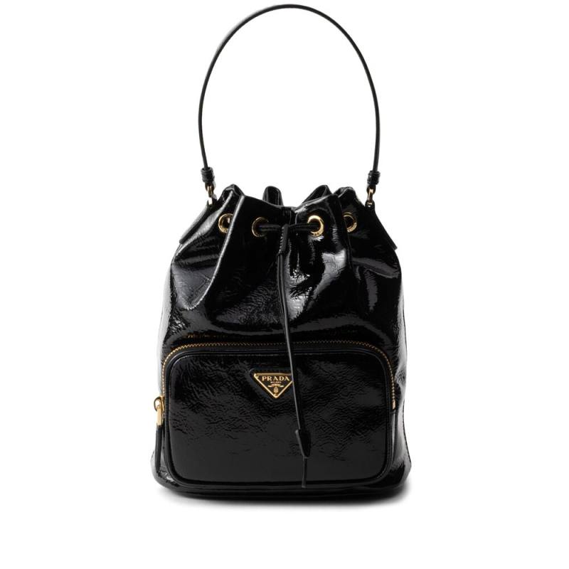 Prada Duet Patent Leather Bucket Bag