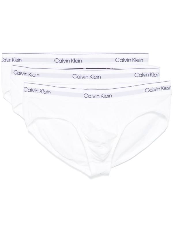 logo-waistband cotton briefs (pack of three)