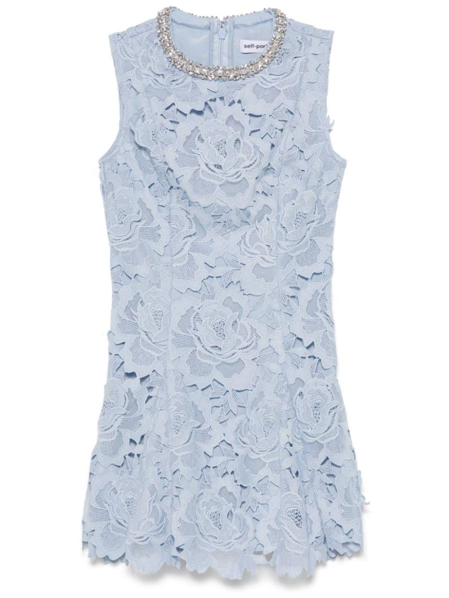 Flower lace mini dress