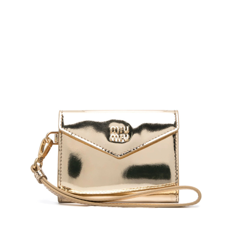 Miu Miu Logo-embossed Patent Leather Purse