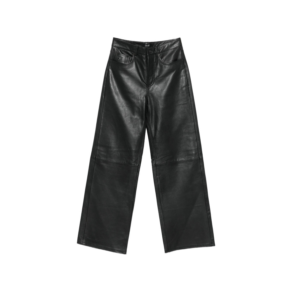 Lois Jeans Leather Wide-leg Trousers