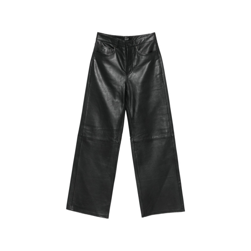 Lois Jeans Leather Wide-leg Trousers