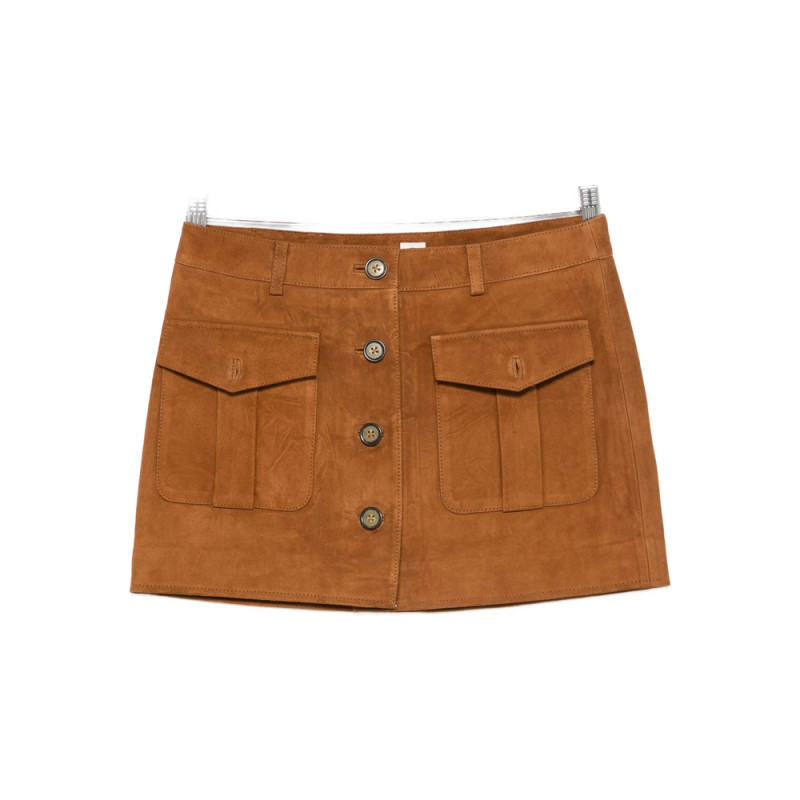The Garment Flap-pocket Mini Skirt