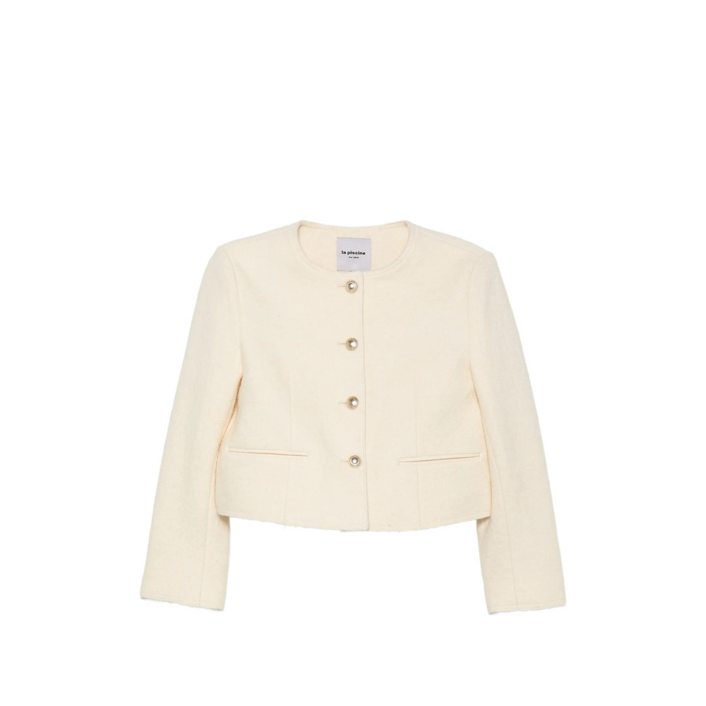 La Piscine Button-up Cropped Jacket