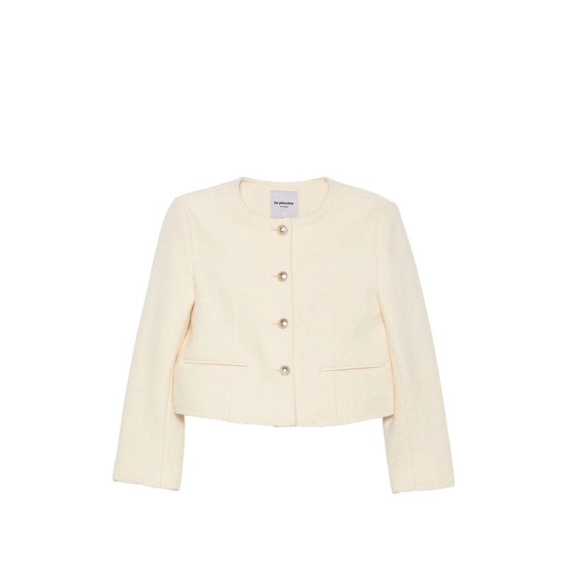 La Piscine Button-up Cropped Jacket