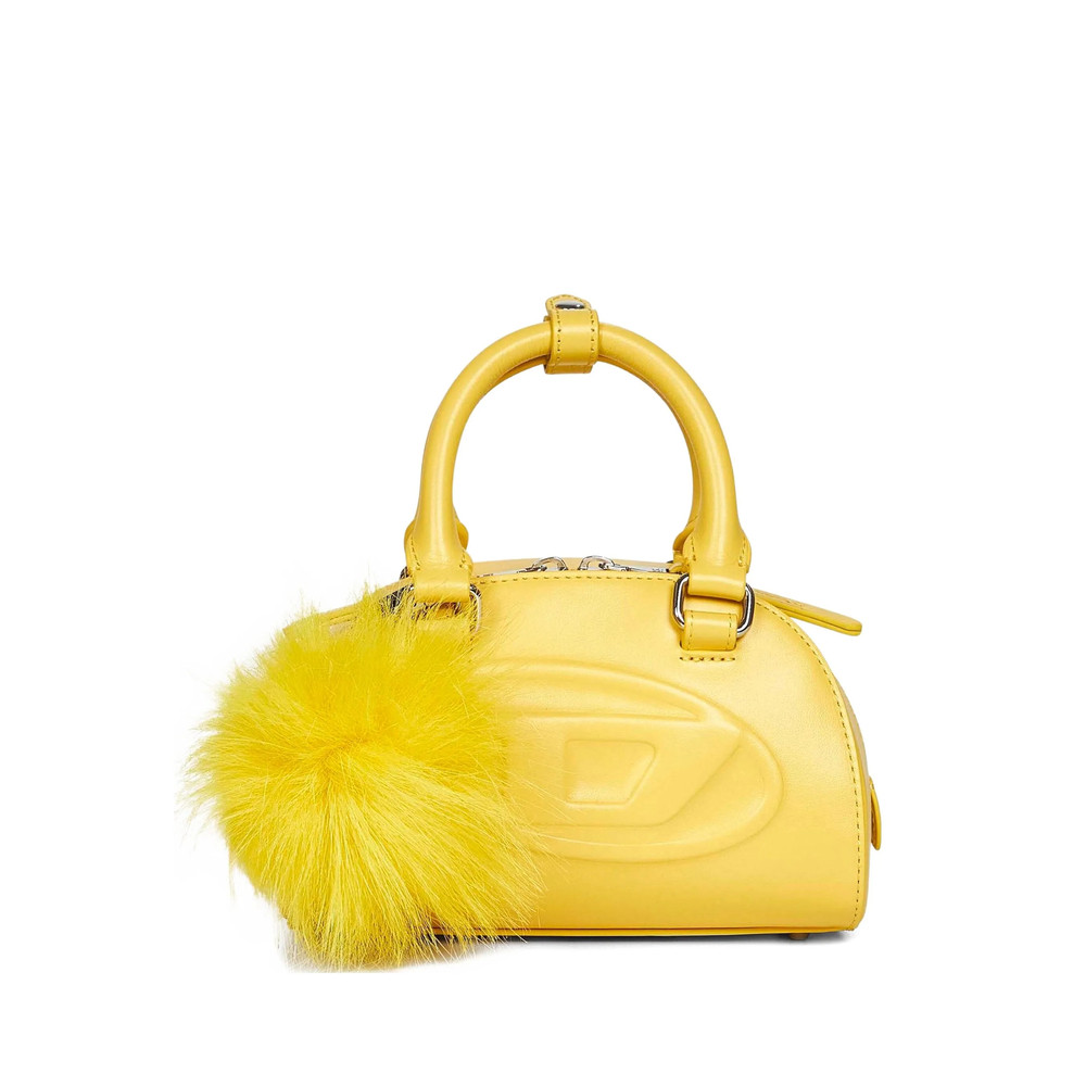 Diesel Mini Embossed-logo Pompom-embellished Shoulder Bag