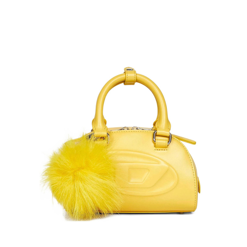 Diesel Mini Embossed-logo Pompom-embellished Shoulder Bag