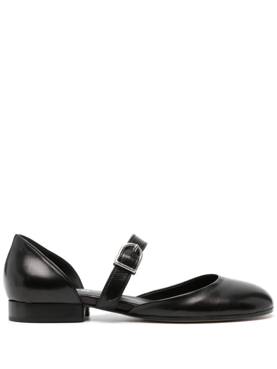 leather ballerina shoes