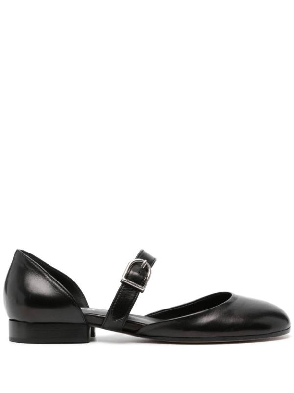 leather ballerina shoes
