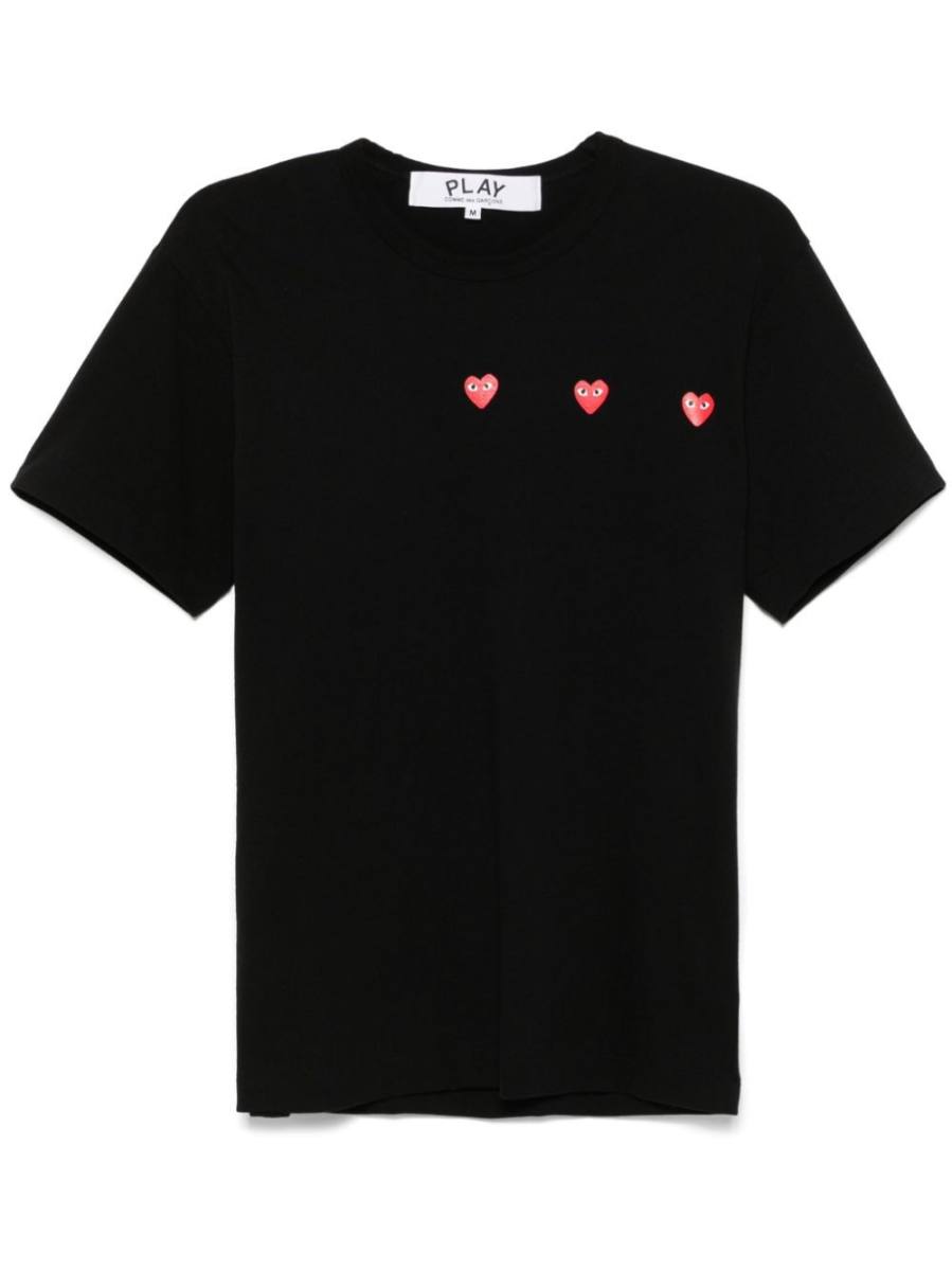 heart-print T-shirt
