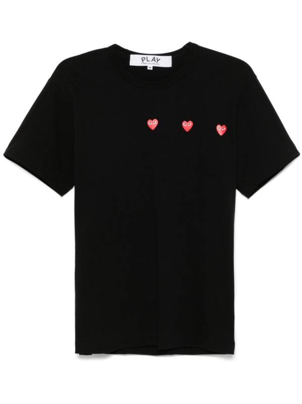 heart-print T-shirt