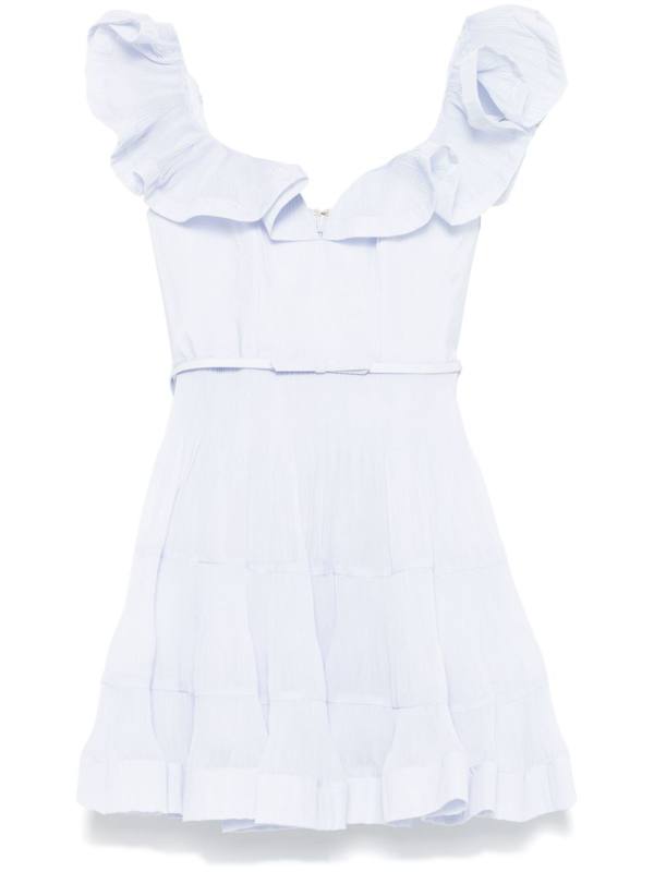 pleated frill mini dress