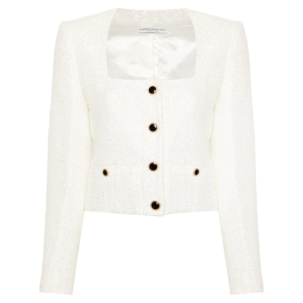 Alessandra Rich Sequin-design Tweed Jacket