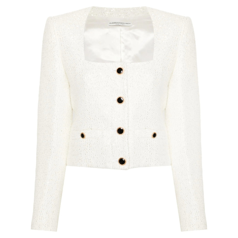 Alessandra Rich Sequin-design Tweed Jacket
