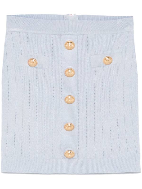 Coin-buttons detailed mini skirt