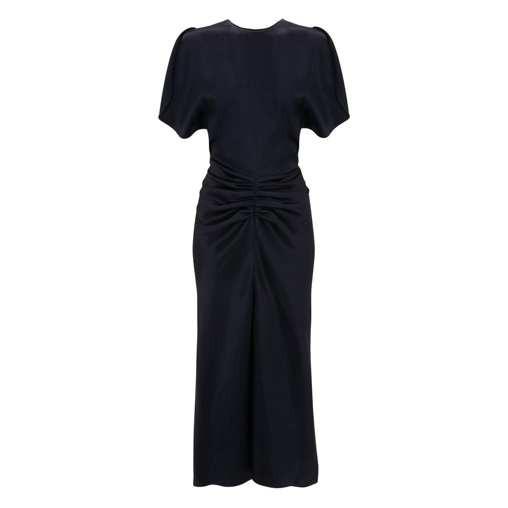 Victoria Beckham Gathered-waist Midi Dress