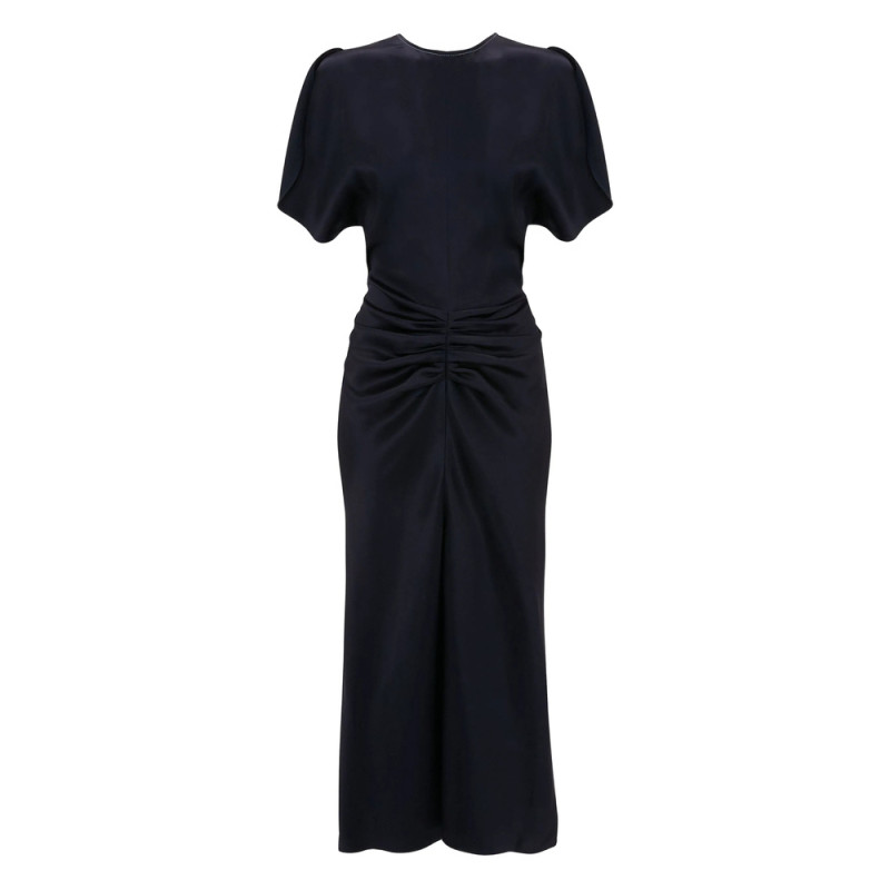Victoria Beckham Gathered-waist Midi Dress