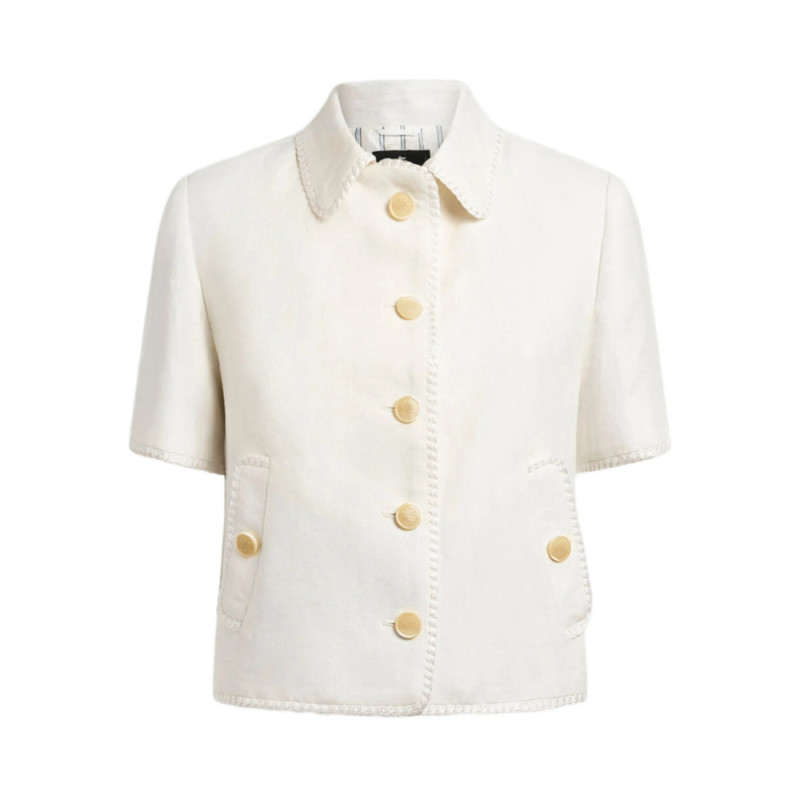 Etro Pegaso-buttons Short-sleeve Cropped Jacket