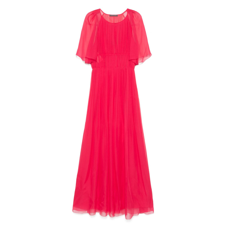Alberta Ferretti Plissé-effect Maxi Dress