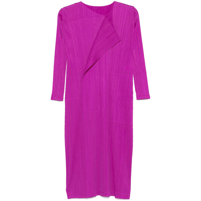 Pleats Please Light Wave Midi Dress