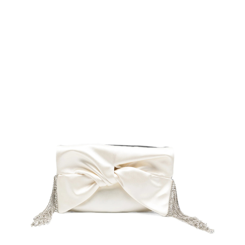 Anya Hindmarch Bow-detail Crystal-fringe Clutch Bag