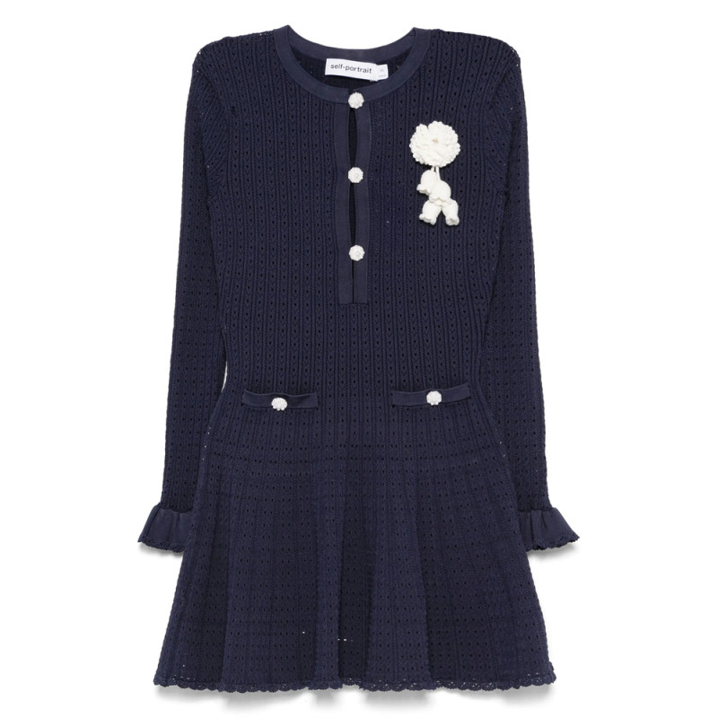 Self Portrait Crochet-knit Dress
