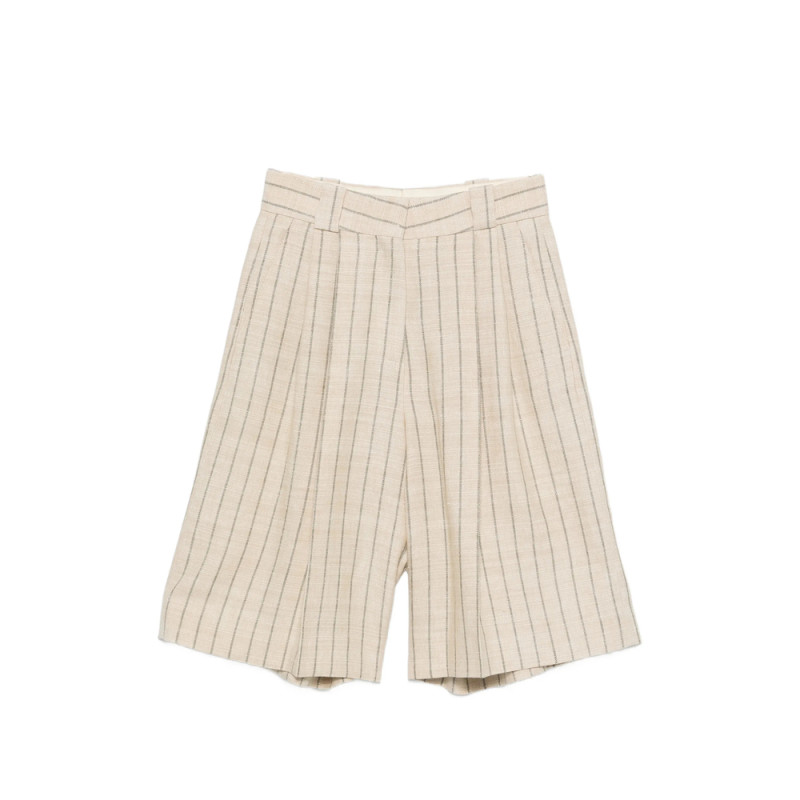 Blazé Milano Serene Husul Striped Pleated Shorts