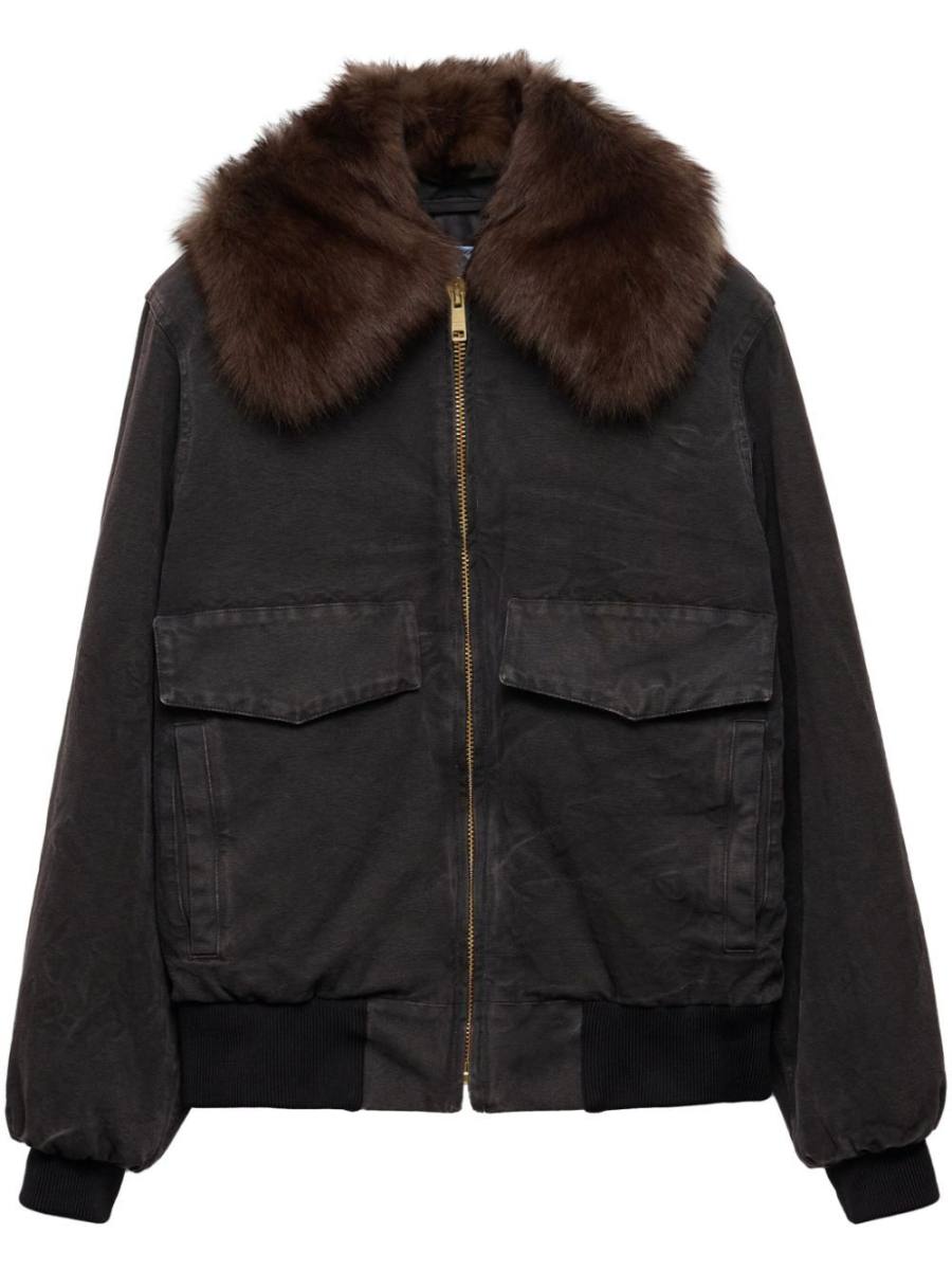 Black cotton padded jacket