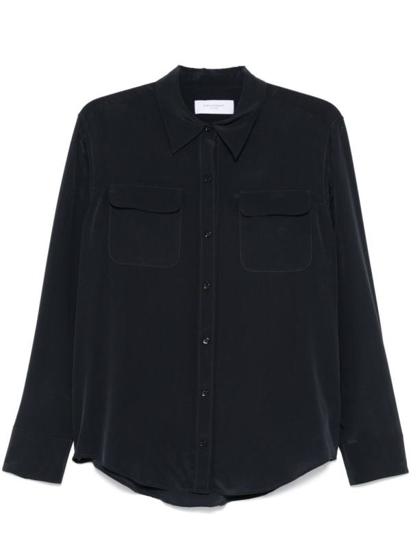 Signature slim-fit silk shirt